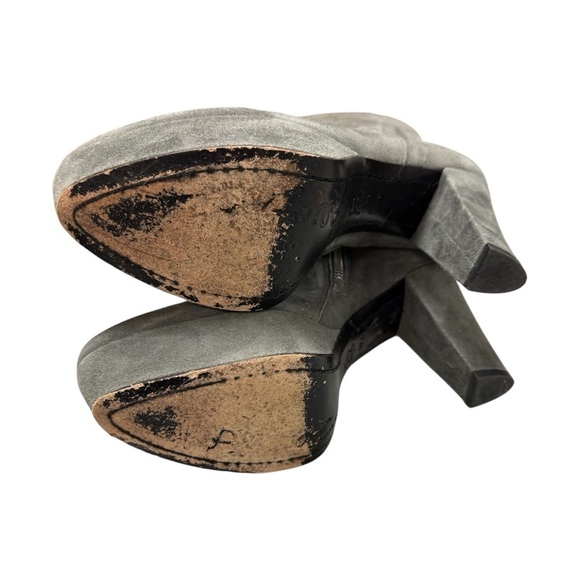 Alice + Olivia Grey Suede Platform Side Zip Booties - Size EU 37.5, US 7 - Picture 8 of 13